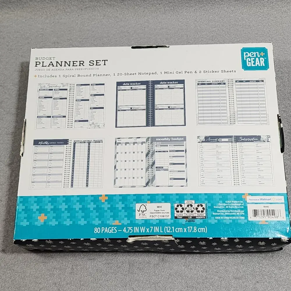 GIRLS JUST WANT TO HAVE FUNDS 4 pc Budget Planner Set Pen & Gear  NIB Opened